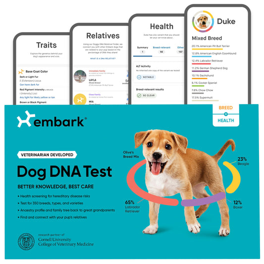 Embark Breed & Health Dog DNA Test - 400+ Breeds, 270+ Health Conditions, Allergy Risk Score, Relatives, and More