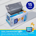 Fresh Step Drawstring Cat Litter Liners, Unscented, 2.5 ft x 17 in, 15 Ct