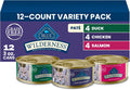 Blue Buffalo Wilderness Variety Pack Adult Paté Wet Cat Food, 3 oz, 12 ct