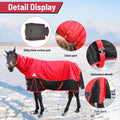 Surcingle Turnout Blankets for Horse,1680D Winter Water-Resistant HorseTrunout Sheets, 300g Warm Polyester Filling Liner