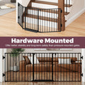 Cideny 29.4-78" Extra Wide Baby Gate, Long Dog Gates Indoor for Doorways Stairs, Essential Large Safety Gate for Child Toddler with Anti-Trip Pedal, Adjustable Pet Gate, 28" Tall 3 Metal Panels Black