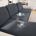 hyha Waterproof Couch Cushion Covers for Pets, Non Slip Sofa Seat Cover for Dogs Washable, Soft Thick Stretch Jacquard F