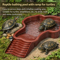 Reptile Bathing Pool with Ramp, Tortoise Water Dish & Reptile Food Dish Box