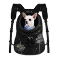 WOYYHO Pet Dog Carrier Backpack Small Dog Front Backpack Ventilated Dog Carrier Back Pack with Storage Pockets, Adjustable Straps & Safety Belt for Travel Hiking Outdoor (Size M: 5-9 lbs, All Black)