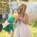 Horse Toys Squeaky Squeeze Plush Duck, Interactive Squeaky Duck Toy for Horses to Play with, Hanging Plush Enrichment To