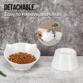 Detachable Elevated Cat Bowls, 15° Tilted Raised Cat Food Bowl Anti-Vomiting, Whisker Friendly, Adjustable Pet cat Dishe