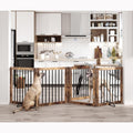 Vantas 96" x 30", No-Assembly Wooden Dog Gate with Door