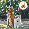 Penitue Extra Loud Copper Dog Bells, 18mm/0.71in Brass Pet Collar Bells with Vintage Charm Pendant for Small Dogs & Cats