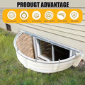 Basement Window Well Covers Outside, Heavy-Duty Egress Window Well Cover Clear, All-Weather Against Debris, UV Resistant