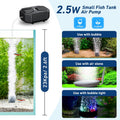 hygger Aquarium Air Pump, Ultra Quiet Oxygen Aerator with Air Stone Airline Tubing Check Valve, Aquarium Fish Tank Air B
