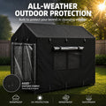 Outdoor Dog Kennel Cover 8 x 4 x 6 ft, 600D Heavy-Duty Waterproof, Full Coverage Outdoor Weather Protection with Mesh Ve