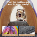 Guinea Pig Hideout Soft Large Bed Tunnel with Door Curtain 2 Pack Guinea Pig Toys Set Bunny Bed Cage Accessories for Sma