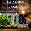 hygger Ultra Quiet Aquarium Air Pump, 2W Fish Tank Air Pump with Accessories, Powerful Oxygen Aerator Pump with Air Ston