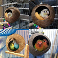 YJJKJ Pet Bird Natural Coconut Shell Bird House Parakeet Budgie Cockatiel Finch Sparrows Breeding Nesting Bird Aviary Ca