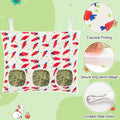 UPINS 2 Pack Guinea Pig Hay Feeder Bag,Bunny Rabbit Cage Bag Hanging Holder