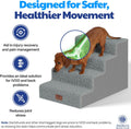 AKC 4-Step Pet Stairs for Small Dogs & Cats, 16 in High, Removable Cover