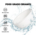 Ceramic Elevated Dog Bowls with Stand - Raised Dog Bowls for Medium Dogs - Double Pet Food and Water Dishes Set with Ant