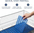 Premium Plastic Rabbit Cage Mats (Gray, 2 Pack) | 15x10 Mat