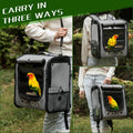 Large Bird Carrier Bag with Stand, Lightweight Backpack for Parrot, Portable Cockatiel Travel Cage with Accessories, Pet