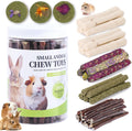 40-50 Pcs Rabbit Chew Toys, Guinea Pig, Hamster, Bunny Chew Toys, Sweet Bamboo, Apple Stick, Timothy Stick, Prevent Teet