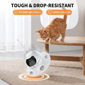 3-in-1 Auto Laser Cat Toy, USB Recharge Motion Activated Kitten Feather Chase Toy
