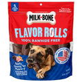 Milk-Bone Flavor Rolls Beefy Cheesy, Yes Please-y! Rawhide Free Dog Treat with Beef, 5-Count Bag