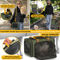 PAWZIDEA Double Pet Stroller with 2 Detachable Carrier for Multiple Pets