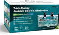 Triple-Chamber Fish Breeder Box for Fish Tank, Guppy Fry Nursery