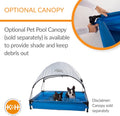K&H Dog Pool, Portable Pet Bath, Large 42x30in Chill Blue