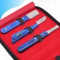 Dog Grooming Stripping Knife Set – 6-Piece Stainless Steel Hand Stripping Tools with Wooden Handles – Coarse, Medium, Fi