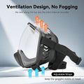Clear Dog Goggles for Large Dogs, Anti-UV Dog Sunglasses for Medium to Large Breed, Pet Eye Protection for Driving Ridin