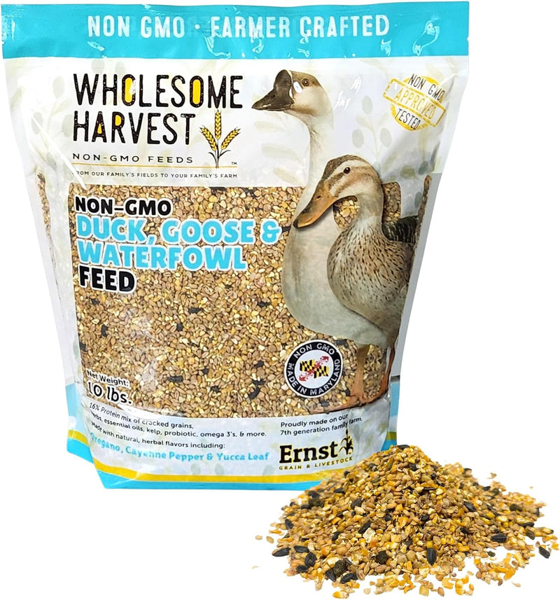 Wholesome Harvest Duck, Goose, Waterfowl Layer Feed 10 lb, High Protein Specially Formulated to Promote Egg Production and Healthy Flocks