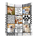 TINYHOMES Ship Next Day, Personalized Pet Memorial Gifts, Custom Dog Blanket with Pictures Name, Customized Pet Memorial Photo Blanket, Loss of Pet Sympathy Gift, Dog Passing Away Bereavement Gifts