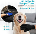 LVGSUN Cat Grooming Gloves for Shedding – Pet Hair Remover Set with Self-Cleaning Mitt – 2 Deshedding Gloves + 1 Reusable Cleaning Mitt for Cats & Dogs – Long & Short Hair Deshedder