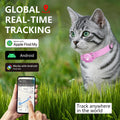 2-in-1 GPS Tracker for Cats: Smart Pet Collar with Real-Time Tracking,No Monthly Fee/Subscription (iOS & Android) Waterp