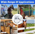 10 Pcs Cross Tie Ring Set, Horse Trailer Tie Ring with 10 Spring Snap Hook and 40 Screws, Tie Down Ring for Stall, Trail