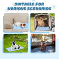 Nuanchu Dog Stroller Cooling Mat, Waterproof Gel Pet Cooling Pad for Summer, Washable Cat Sleeping Blanket, Portable Ice Gel Travel Mat for Cats, Crates, Car Seat(11.81 x 19.69 Inches,Sky Blue Bear)