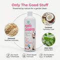 PET CARE Sciences 16 fl oz Tearless Puppy Shampoo and Conditioner - Dog Shampoo Itchy Skin Relief - Coconut Oil Oatmeal Shampoo for Dogs - Hypoallergenic Dog Shampoo Sensitive Skin, Made in the USA.