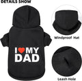 Dog Sweater Dog Hoodie Cold Weather Dog Coat Hooded Sweatshirt for Puppies,Cats, Small Medium Large Dogs (X-Small, Black