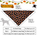 ADOGGYGO Halloween Dog Bandanas, 4 Pack Skeleton Ghost Pumpkin Bandana, L