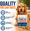 Omega 3 for Dogs - 250 Fish Oil Chews for Dog Shedding, Allergy & Itch Relief, Hot Spot Treatment - Advanced Skin & Coat Supplement - Joint Health - EPA & DHA Fatty Acids - Salmon Oil & Probiotics