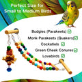 Bird Ladder for Cage, Natural Wooden Parrot Climbing Ladder