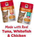 Country Kitchen Stew Style Lickable Cat Treats, 2 Flavor Variety Pack, Includes Tuna & Whitefish and Chicken & Tuna Made with Real Meat, 5 oz. Tubes, 12 Count