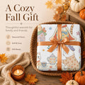Fall Cute Sweater Cat Colorful Floral Throw Blanket 50 x 60 Inch