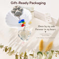 Pet Memorial Gifts for Dogs Cat: Loss of Dog Sympathy Gift- Rainbow Bridge Heart Shape Crystal Suncatcher, Pet Remembrance Ornament in Memory of Puppy, Thoughtful Passing Away Sympathy Keepsake