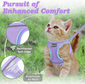 Cat Harness and Leash for Walking Escape Proof, Adjustable Kitten Vest Harness Reflective Soft Mesh Puppy Harness for Ou