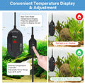 hygger Small Aquarium Heater, 50W Submersible Betta Fish Tank Heater with Adjustable Temperature External Controller, Tu
