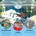 Hamiledyi Acrylic Breeding Isolation Box - Transparent Aquarium Hatchery for Guppy/Shrimp/Small Fish, Safe Nursery Tank 