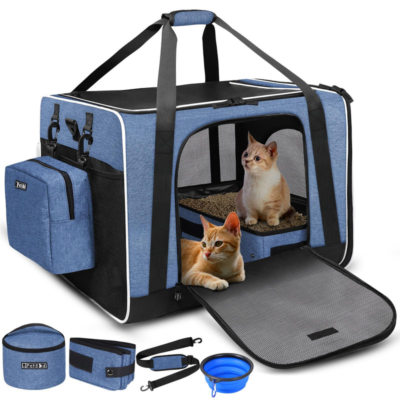 Petskd Extra Large Cat Carrier with Litter Box 24