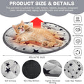 Namalu 4 Pack Self Warming Cat Bed Self Heating Cat Mat Star Pattern Soft Dog Crate Pad Thermal Pet Mat Anti Slip Kennel Dog Washable Warming Bed for Outdoor Indoor(15.7 Inch,Gray)